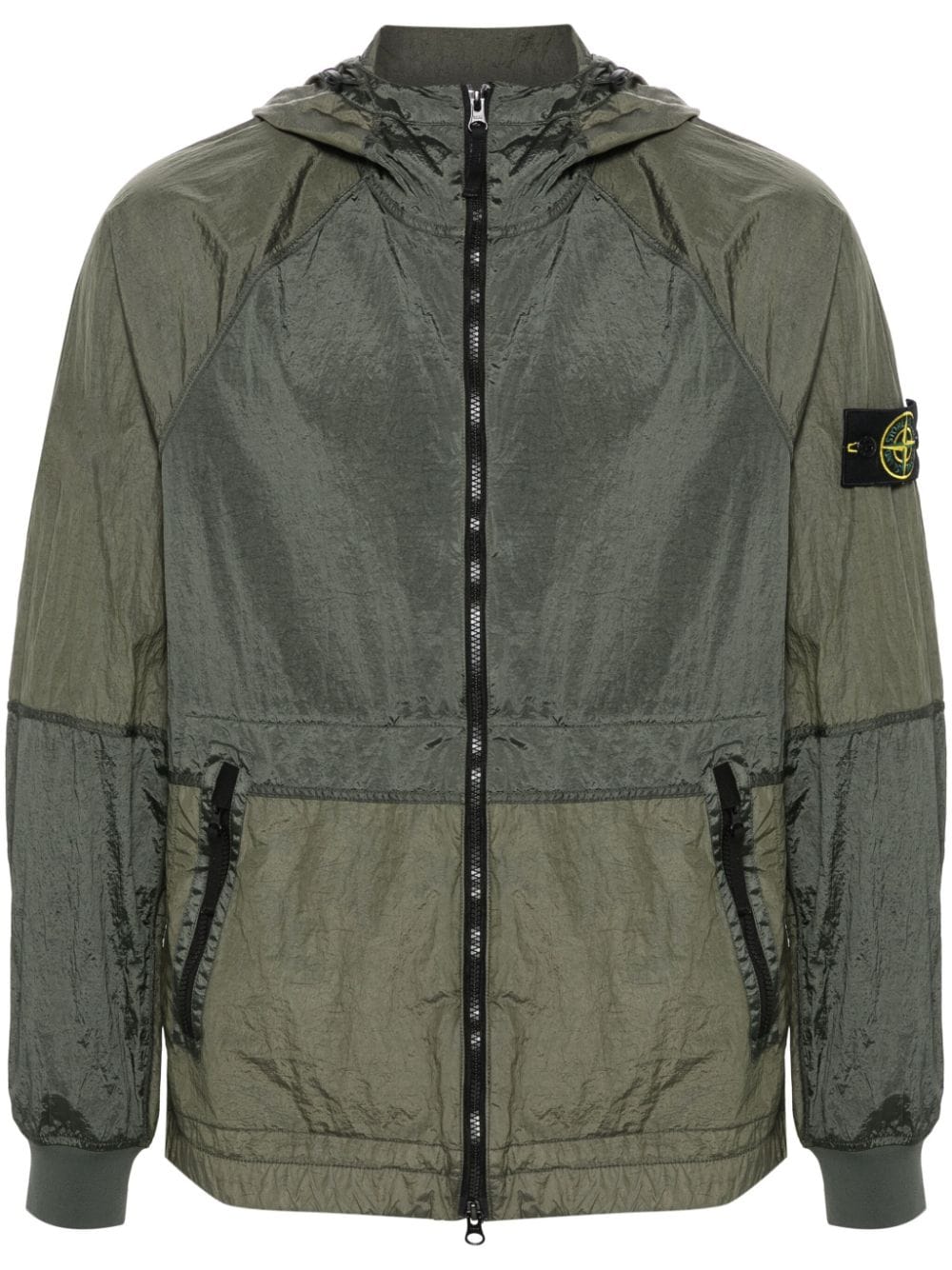 Shop Stone Island Watro-tc Hooded Jacket In Grün