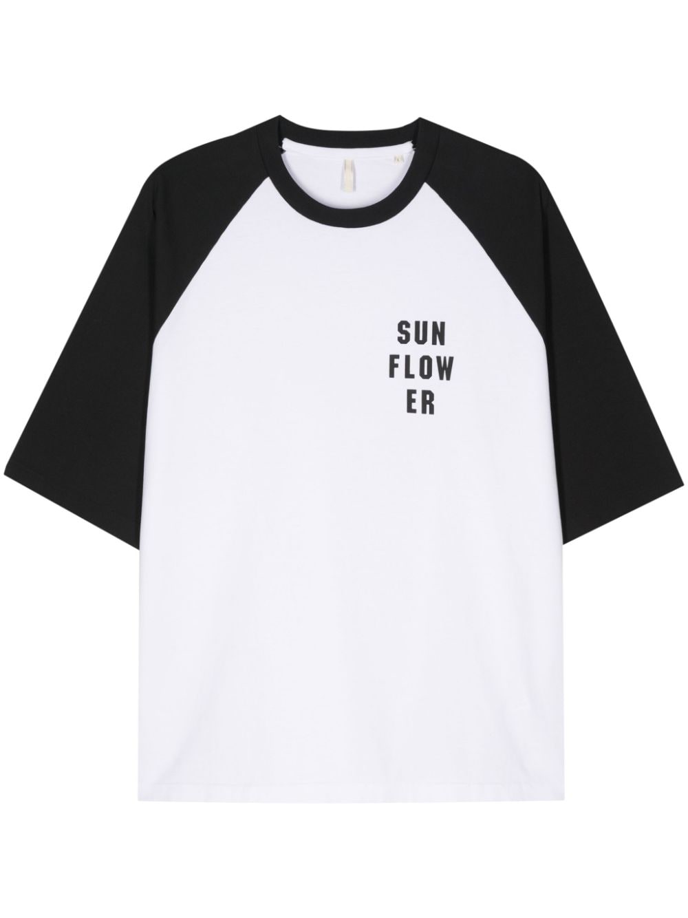 Shop Sunflower Logo-print Cotton T-shirt In White