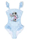 Monnalisa cartoon-print swimsuit - Blue