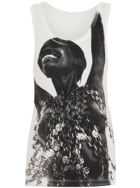 Rabanne top con estampado fotográfico de Rabanne x Jean Clemmer