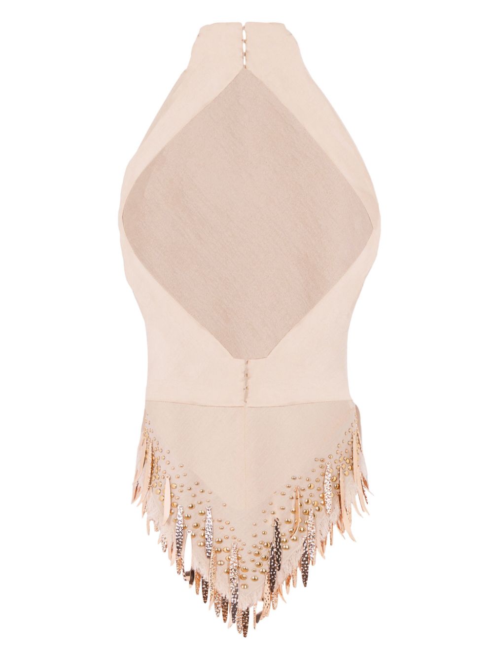 Where to shop for best deals Rabanne fringe-detail halterneck top Women