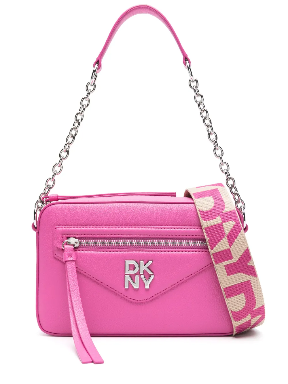 Dkny Greenpoint Leather Crossbody Bag In Pink