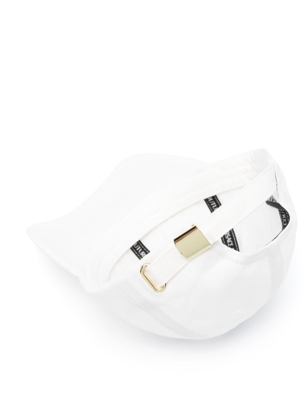 Shop Versace Jeans Couture Logo-rubberised Cotton Cap In White