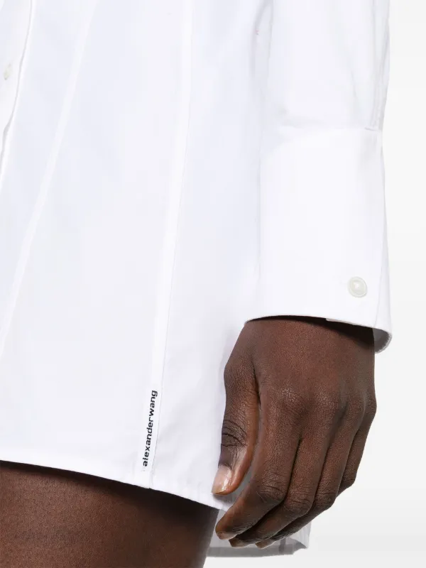 Alexander Wang ☆ミニシャツドレス Deconstructed Mini Shirtdress in WHITE | alexanderwang®