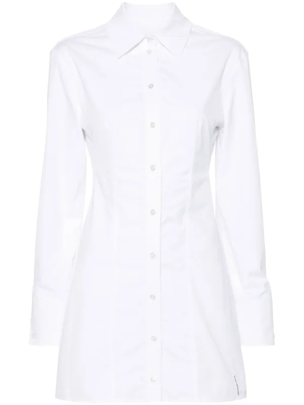 Alexander Wang Boned Mini Shirt Dress - White