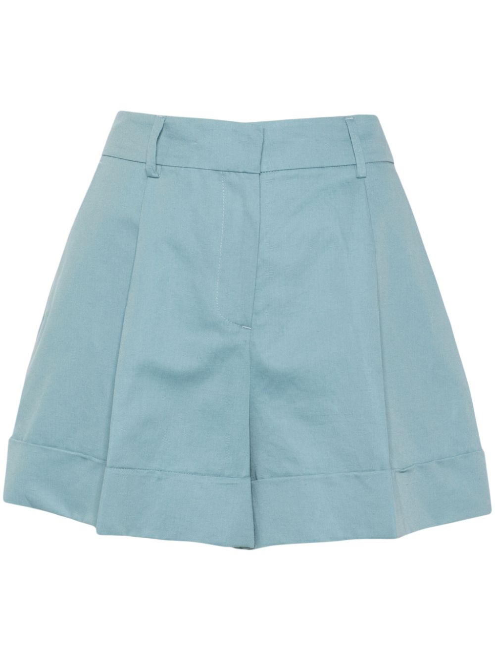 PT Torino pleat-detail shorts Blauw