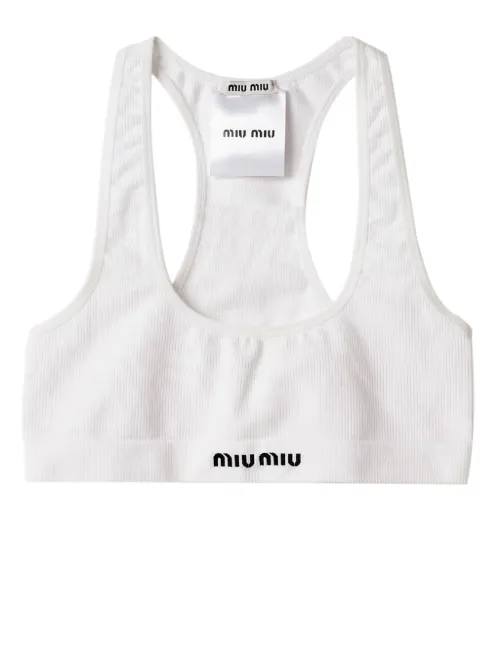 Brassière de sport à coutures invisibles - Miu Miu - Modalova