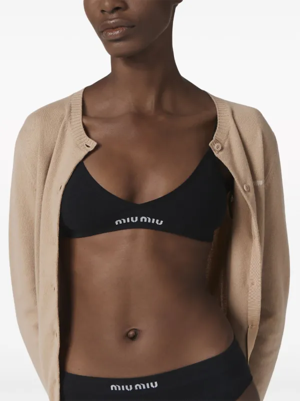 Miu Miu Seamless Ribbed Cotton Briefs - Farfetch