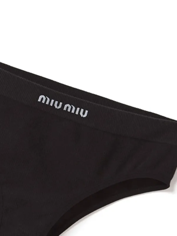 Miu Miu Seamless Ribbed Cotton Briefs - Farfetch