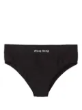 Miu Miu seamless ribbed cotton briefs - Black