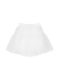 Monnalisa logo-waistband tutu skirt - White