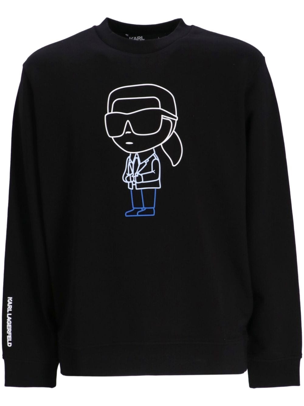 Karl Lagerfeld Karl Ikonik Printed Sweatshirt In Black