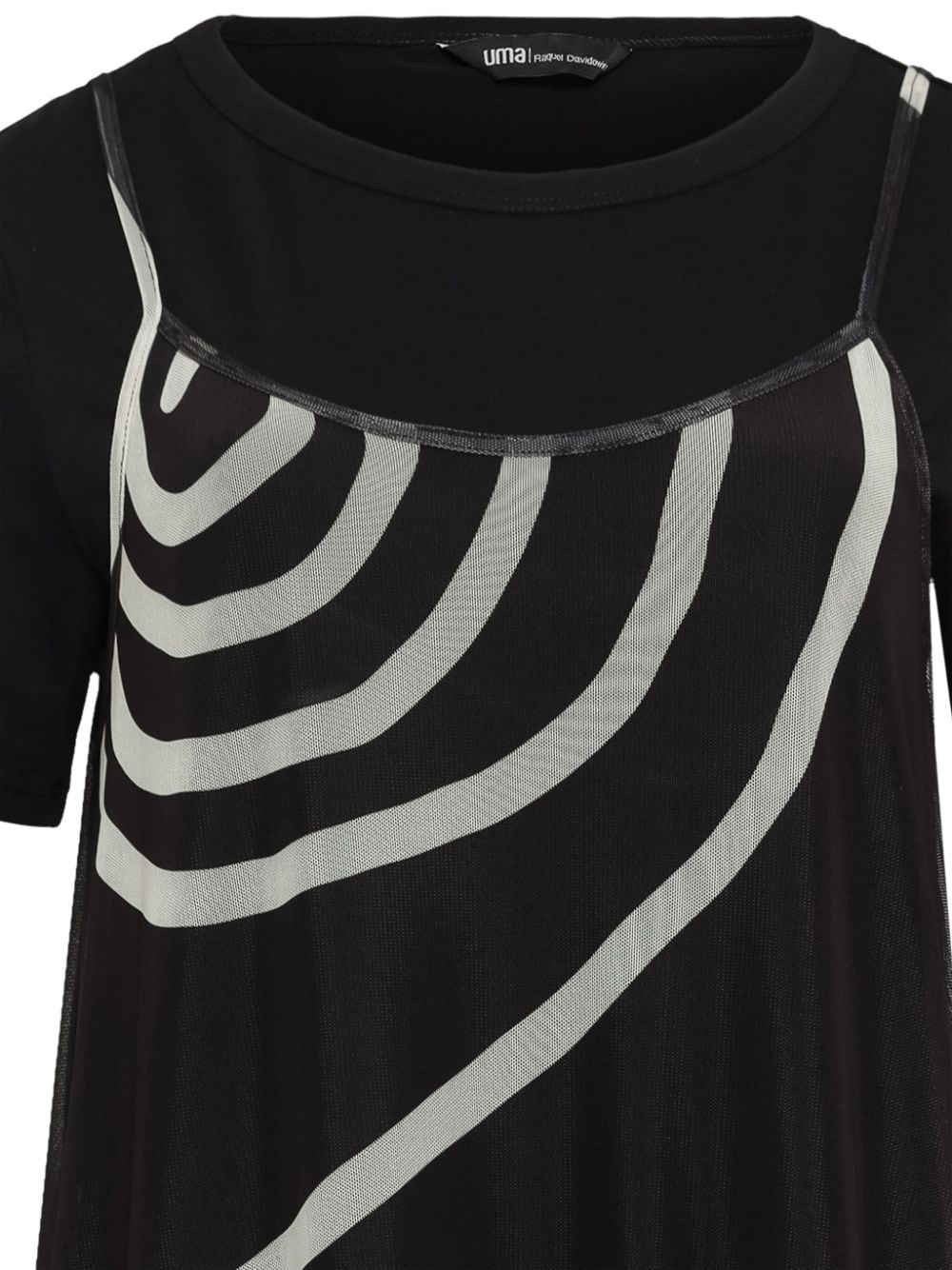 Shop Uma Raquel Davidowicz Spiral-print Midi Dress In Black