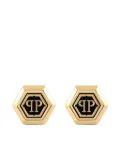 Philipp Plein Hexagon-PP cufflinks - Gold