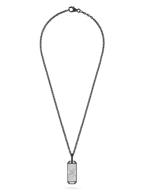 Philipp Plein skull-pendant necklace