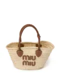 Miu Miu woven straw tote bag - Neutrals