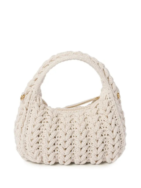 Miu Miu Wander Crochet Tote Bag | Neutrals | FARFETCH