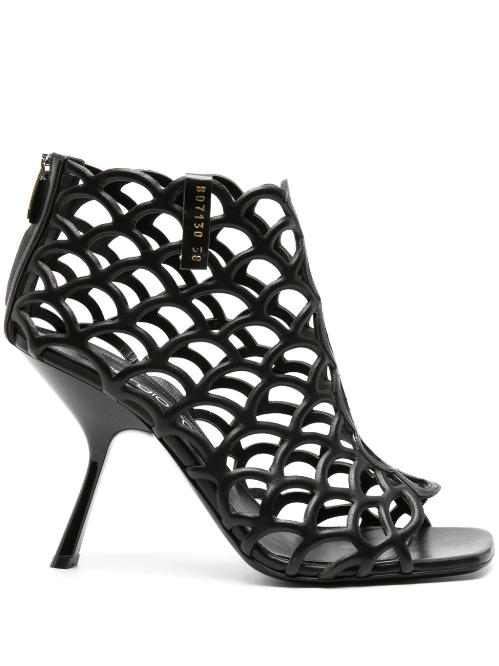 Sergio Rossi Mermaid 100mm cut-out sandals Black