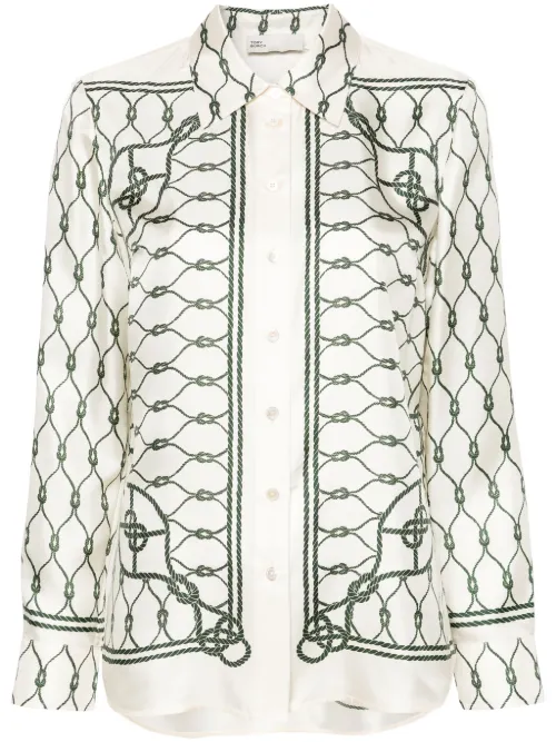 Chemise à nœud imprimé - Tory Burch - Modalova