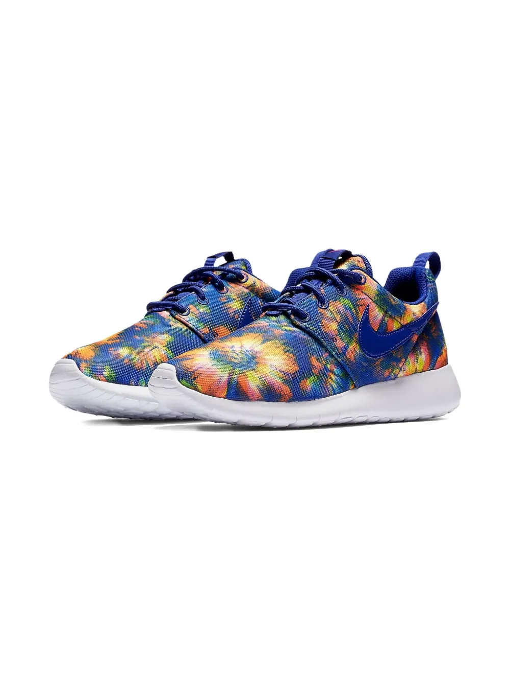 Nike Kids Roshe One Print "Blue Orange" sneakers