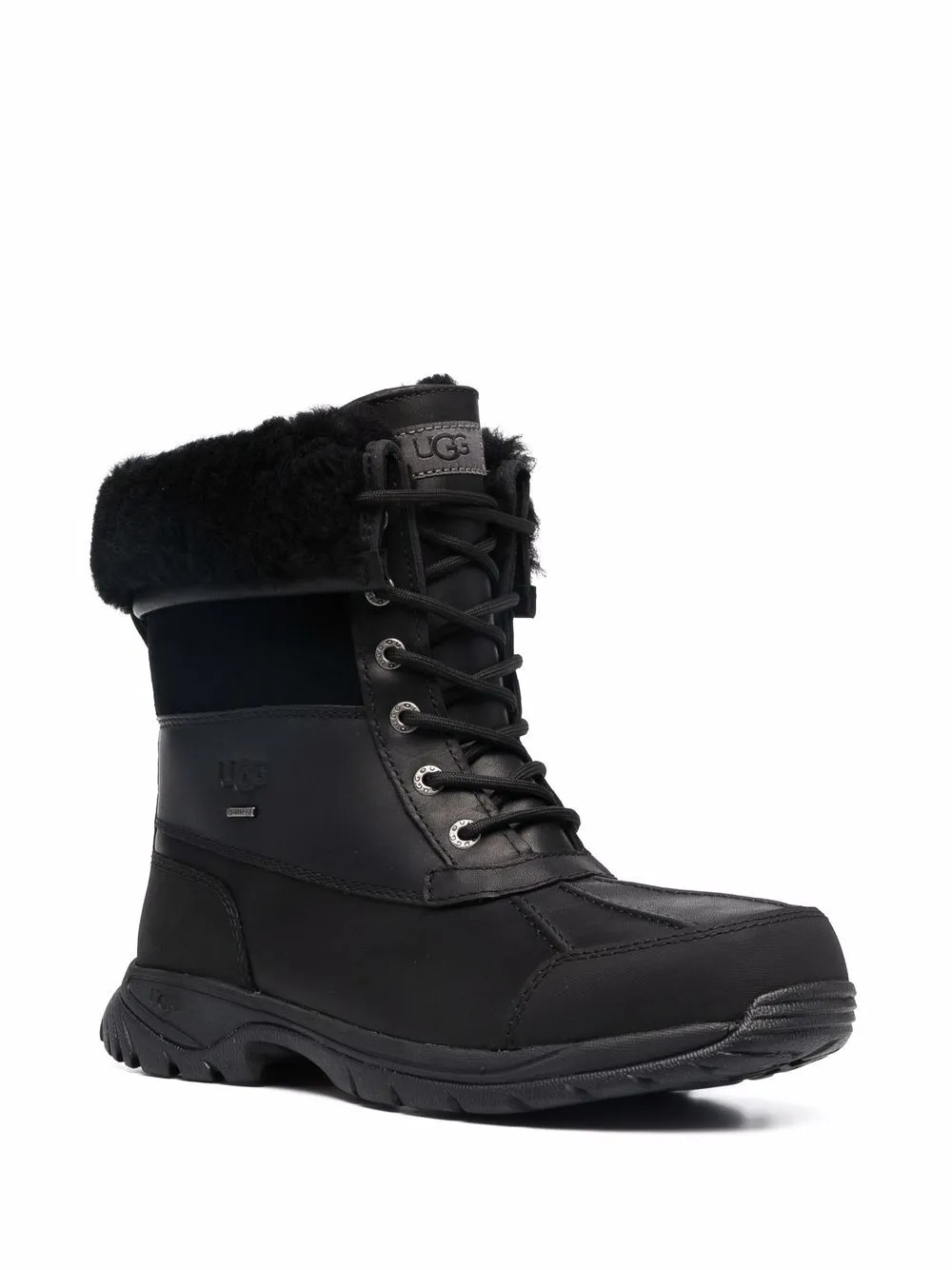 UGG Butte lace up Ankle Boots Black FARFETCH