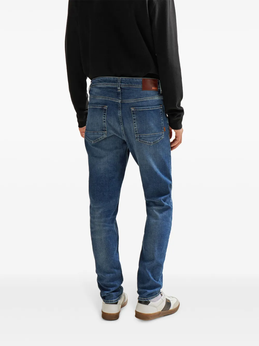 Hugo Boss Mid-rise Slim-fit Jeans In Blue