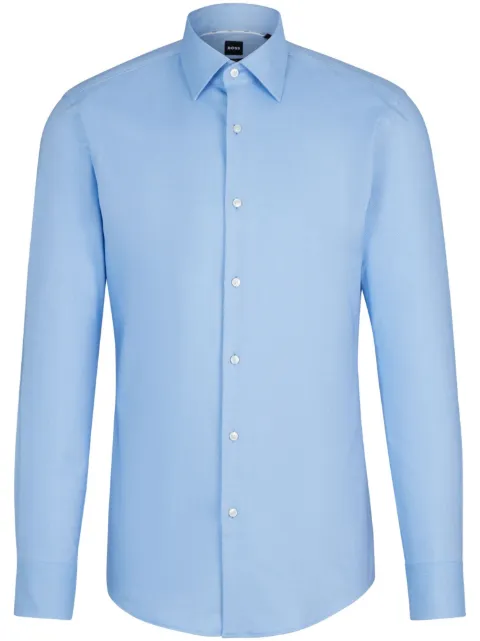 BOSS long-sleeve cotton blend shirt