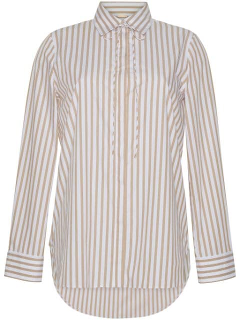 Adam Lippes striped cotton-poplin shirt