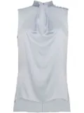 Adam Lippes sleeveless silk charmeuse blouse - Blue