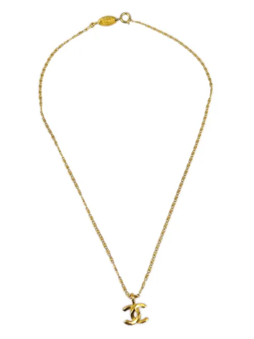 Mini collier à logo CC (1982) - CHANEL Pre-Owned - Modalova