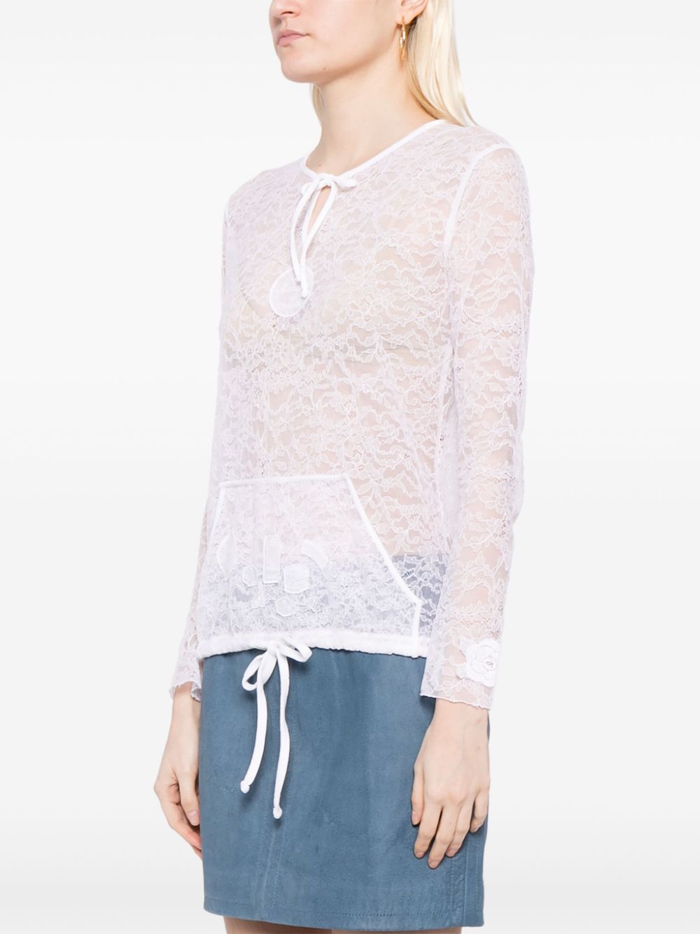 CHANEL 2004 semi-sheer lace top Women