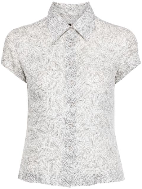 CHANEL 1999 Cambon-print ramie shirt Women