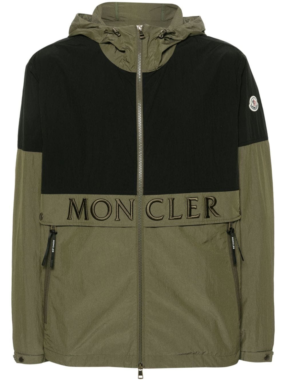 Moncler blue alshat shop hooded shell jacket