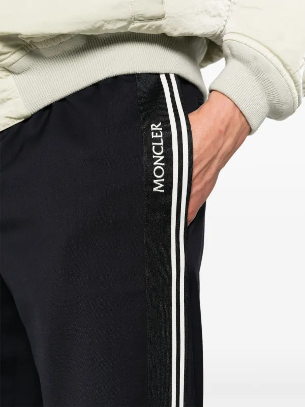 Moncler logo-embroidered Track Pants | Blue | FARFETCH