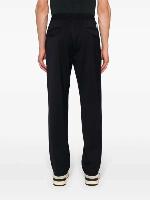Moncler logo-embroidered Track Pants | Blue | FARFETCH