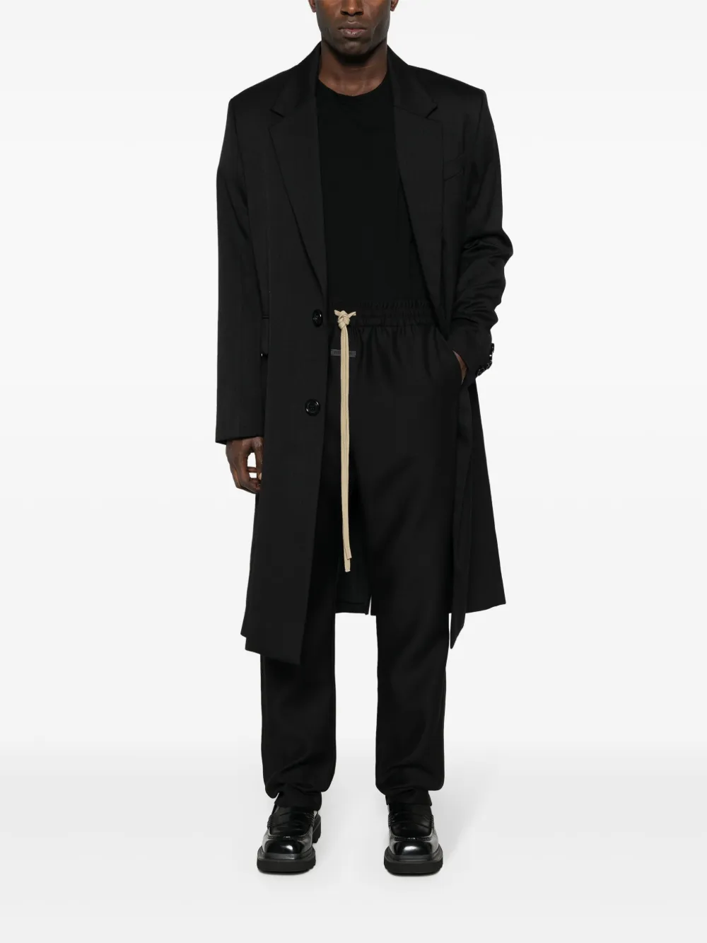 Fear Of God Forum Wool-blend Trousers In Black