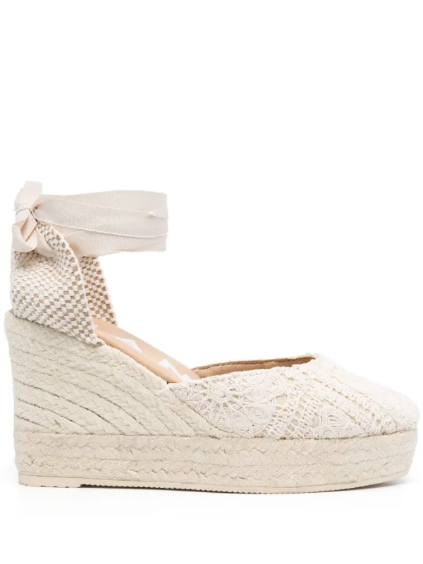 Manebi Yucatán 100mm Wedge Espadrilles Neutrals FARFETCH