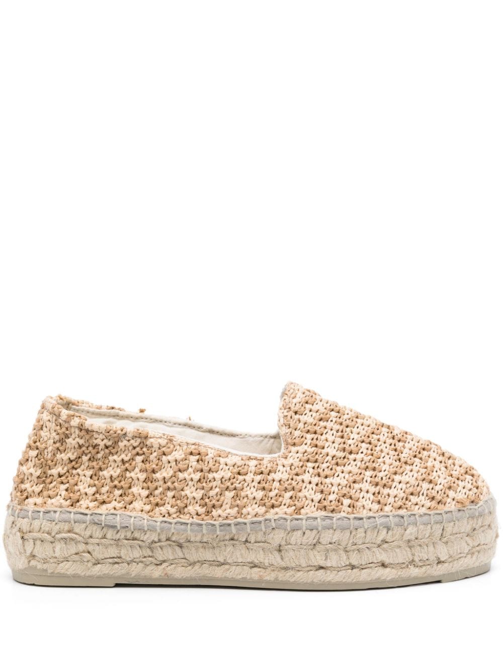 Image 1 of Manebi zigzag-woven raffia espadrilles