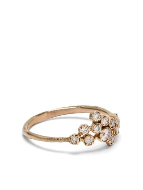Noguchi anillo en oro amarillo de 14kt con diamante
