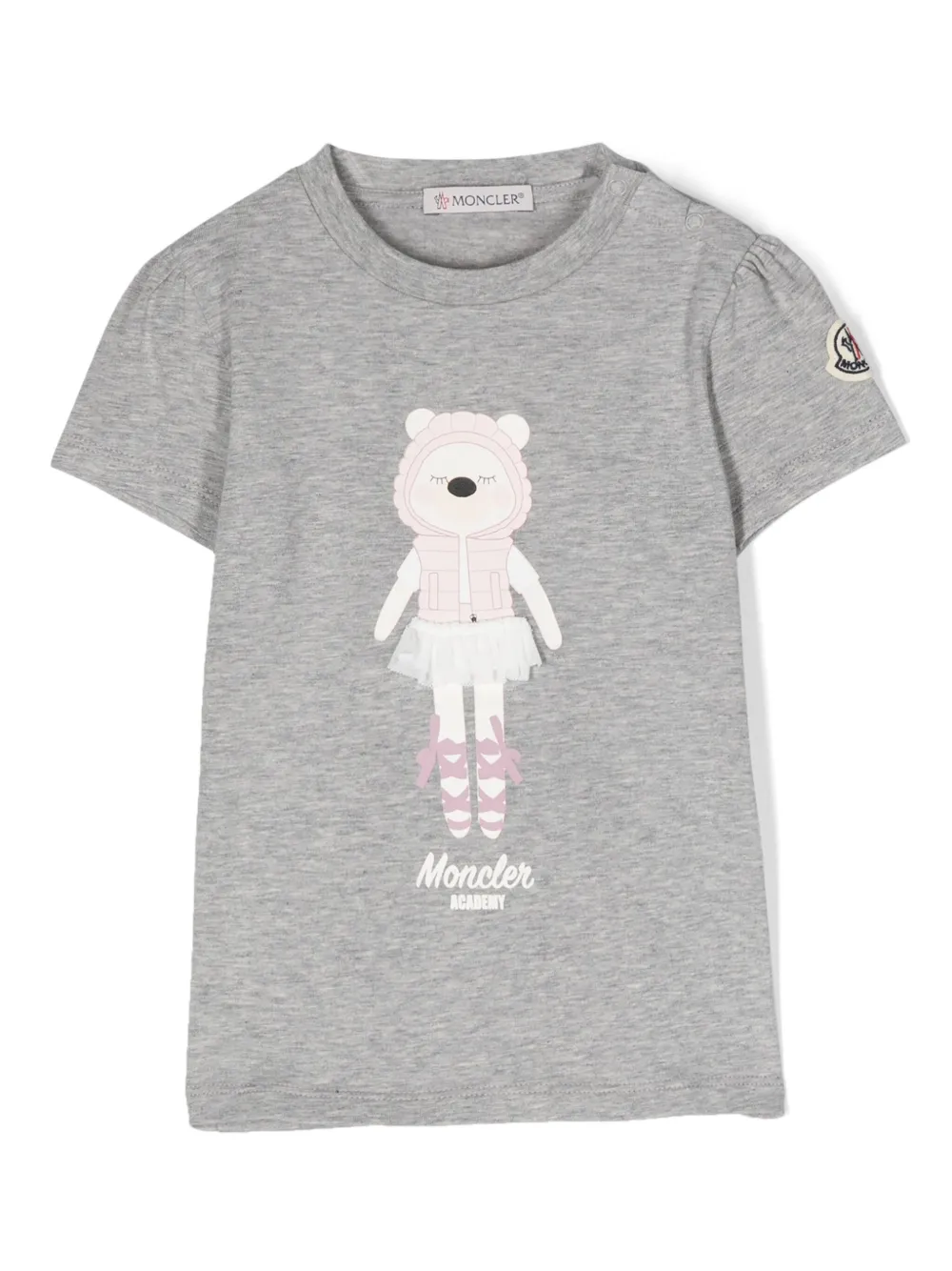 Moncler Enfant T-shirt met teddybeerprint Grijs