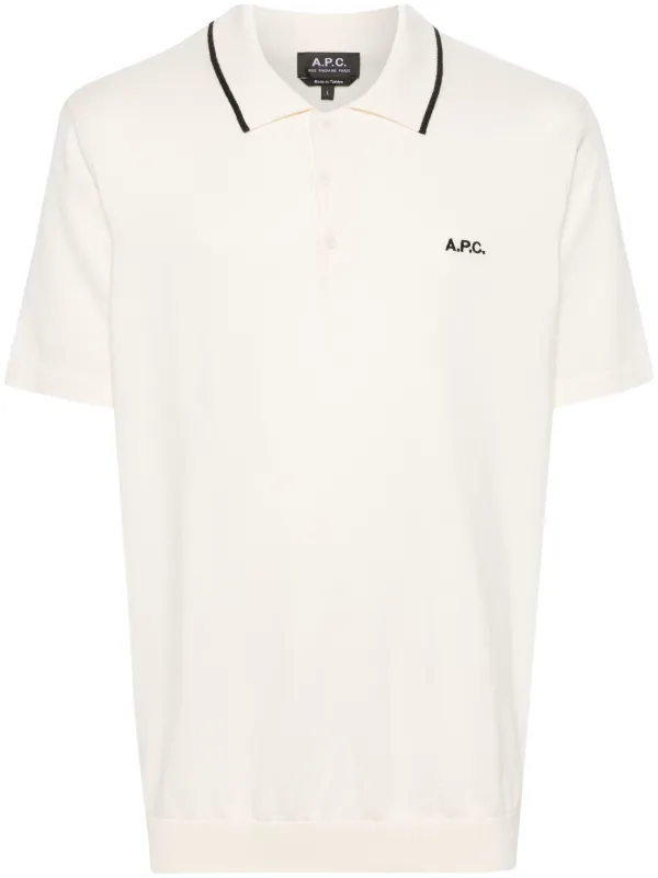 A.P.C.◆ポロシャツ/M/コットン/WHT/無地/23253-1-96832 Camas ポロシャツ｜GOLF / HOMME｜A.P.C. | アーペーセー日本