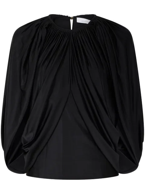 Rabanne round-neck draped blouse
