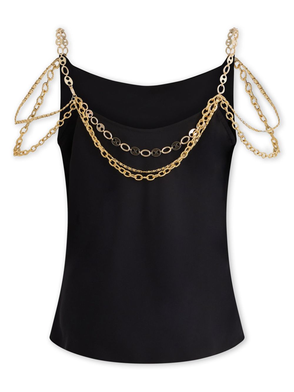 Where to get discounted products Rabanne chain-detail cowl-neck top Women