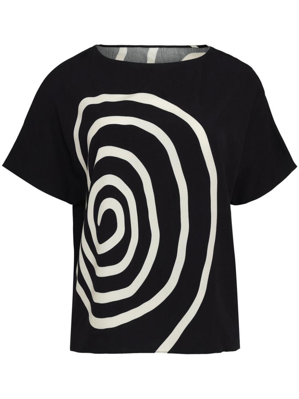 Uma Raquel Davidowicz Spiral-print T-shirt In Black
