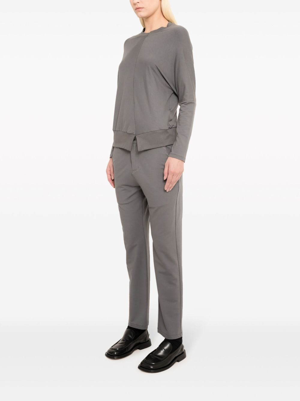 Shop Uma Raquel Davidowicz Asymmetric Long-sleeve Top In Grey