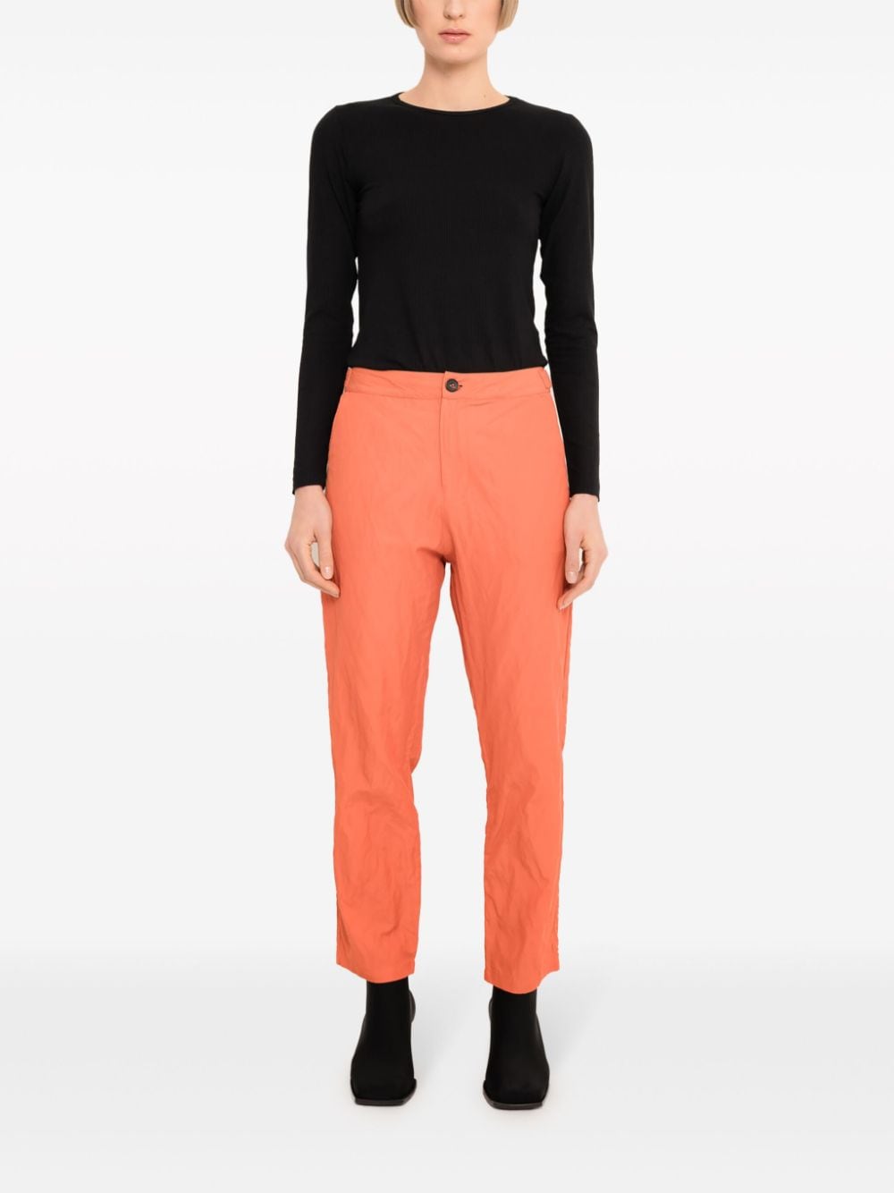 Shop Uma Raquel Davidowicz Mid-rise Cropped Trousers In Orange