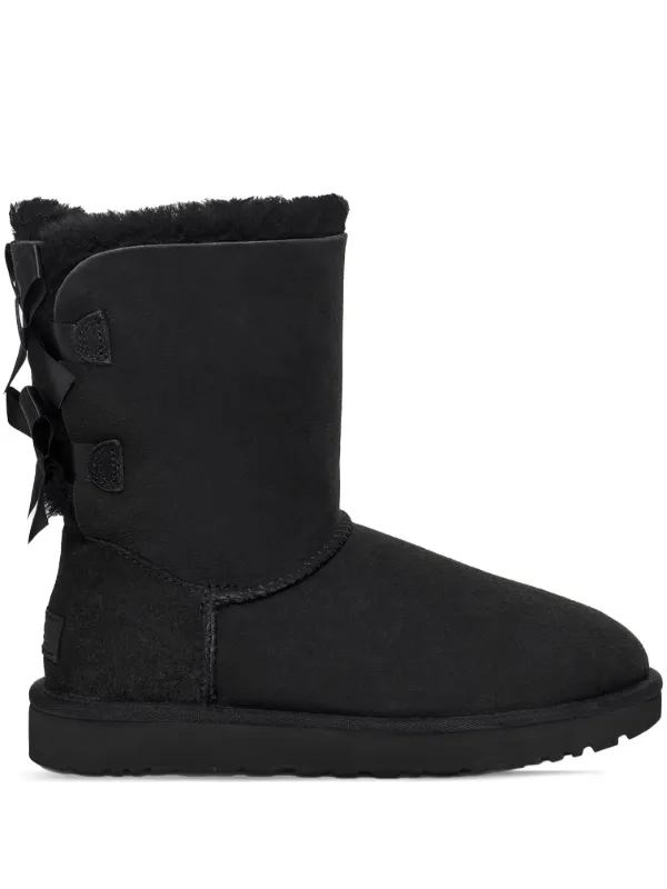 Black sheepskin ugg boots best sale