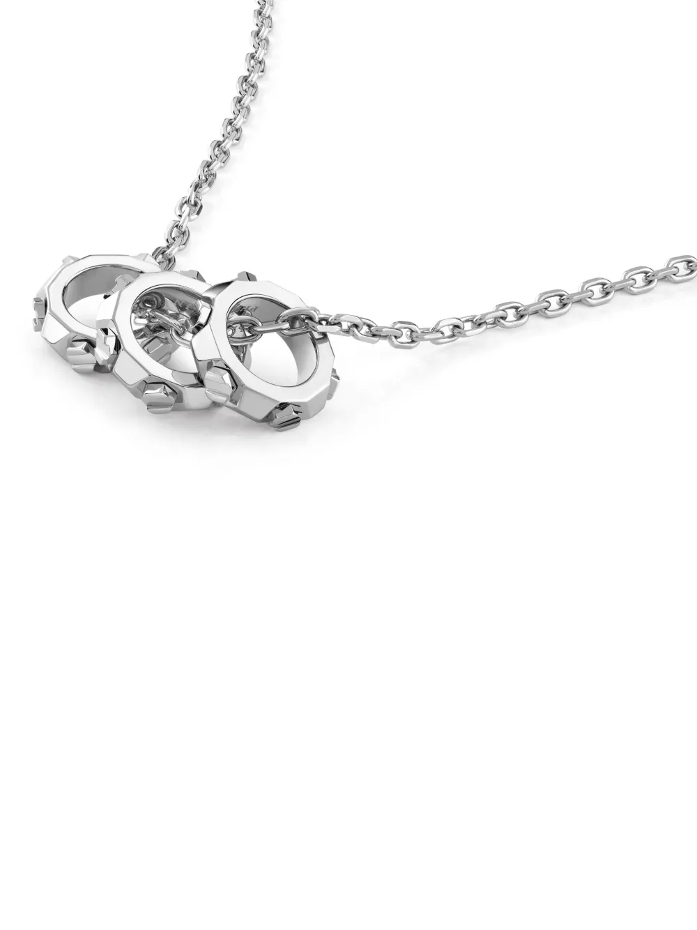 Philipp Plein three-rings necklace - Silver