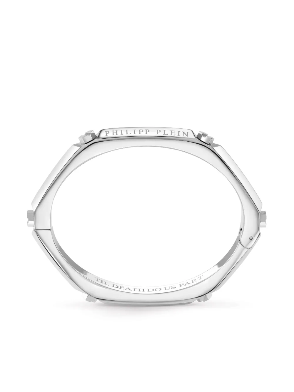 Philipp Plein The Plein Cuff Bangle Bracelet Man Bracelet Silver Size S Stainless Steel In Silver