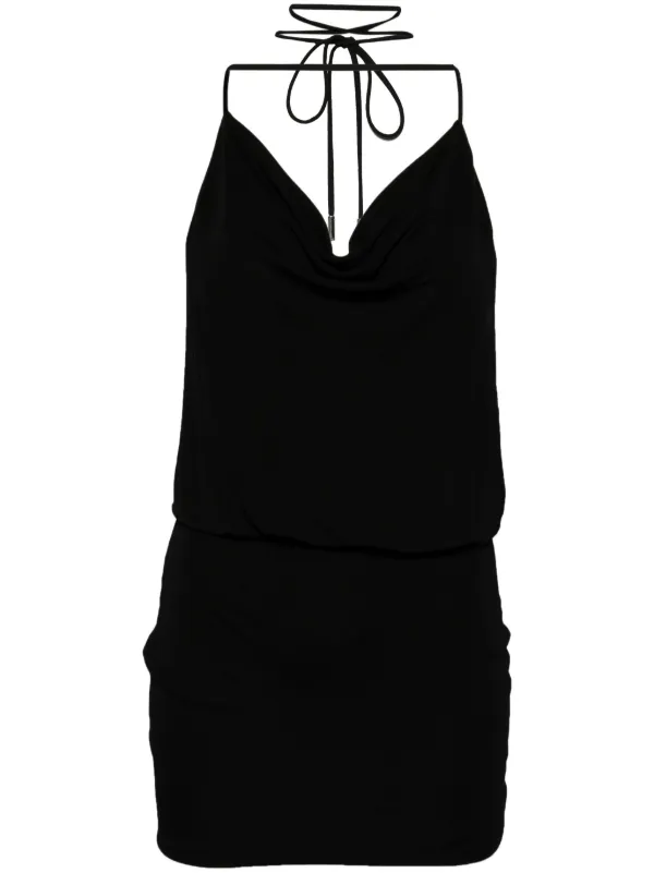halter dress back design ECRU HALTER VERTICAL OPEN BACK RUFFLED MAXI DRESS | CULT MIA